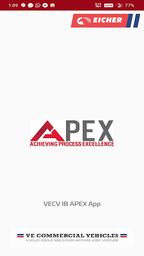 Android application VECV IB APEX+ App screenshort