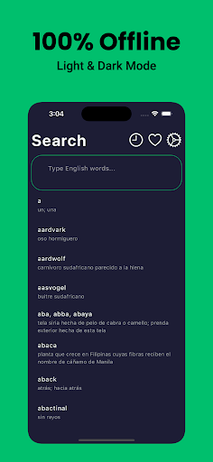 Spanish Dictionary English Screen 2