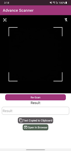 Android application Advance Scanner screenshort