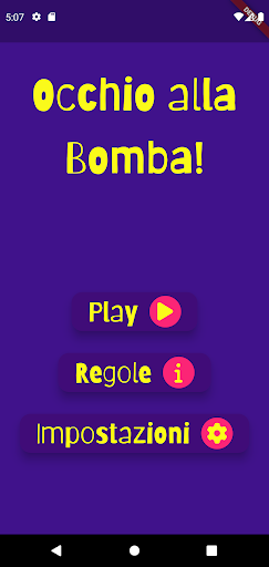 Android application Attento alla bomba! screenshort