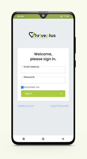 Android application Thriveplus screenshort