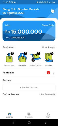 Android application Anekapay Seller screenshort
