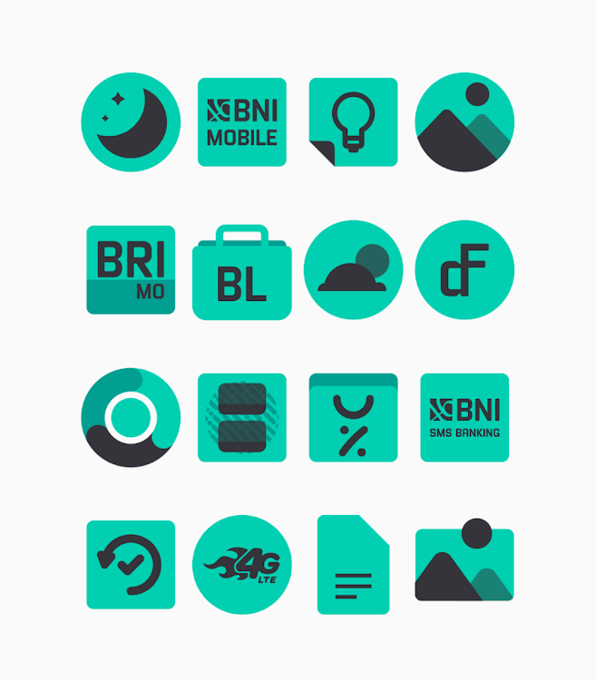 Zamrud Turqoise - Icon Pack - 58 - (Android)