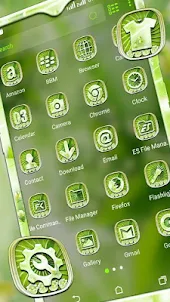 Green Floral Launcher Theme