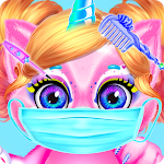 Cover Image of Télécharger Little Unicorn Baby Kitty Hairs Daily Caring Salon 1.0 APK
