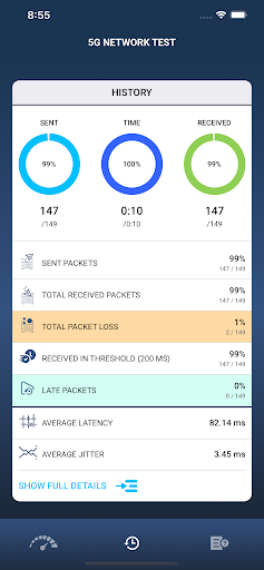 5G Explorer - 5G Network Test Screen 3