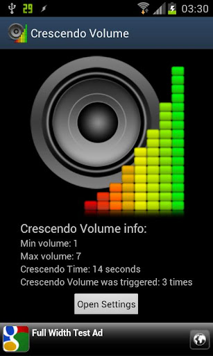 Android application Crescendo Volume screenshort
