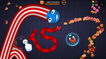 screenshot of Snake vs Worms: Fun .io Zone