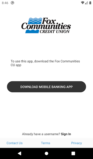 Android application FoxCU Card Controls screenshort