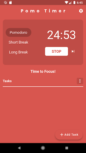 Pomodoro Timer Screen 2