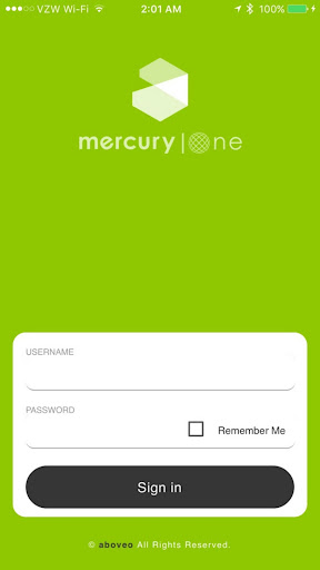 Android application mercuryone screenshort