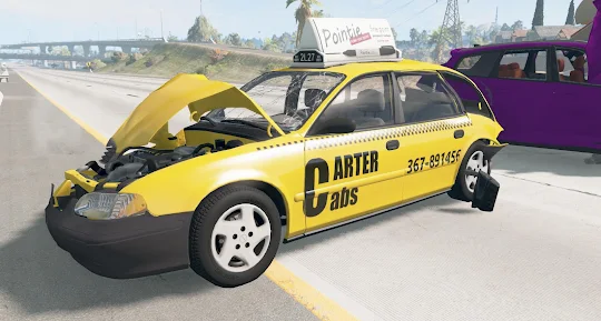 Taxi Crash Car Game Simulation