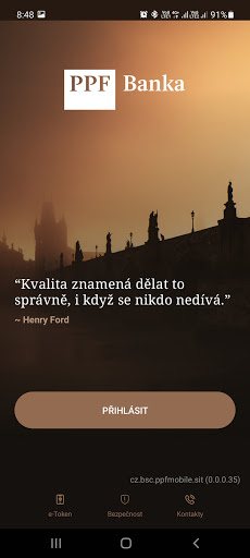 Android application PPF banka Smart Banking screenshort