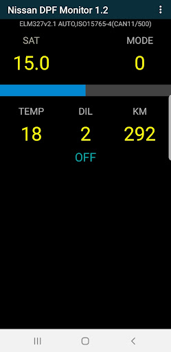 Android application Nissan DPF Monitor screenshort