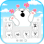 Cover Image of Download Fluffy Polar Bear Emoji Stickers  APK
