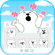 Fluffy Polar Bear Emoji Stickers