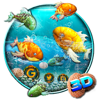 3d abstract sea fish theme