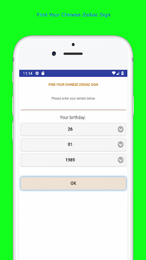 Android application Find Your Chinese Zodiac Sign screenshort