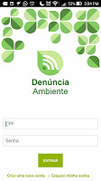 screenshot of Denúncia Ambiente