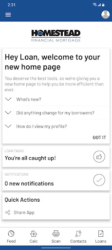 Android application GetHomestead screenshort