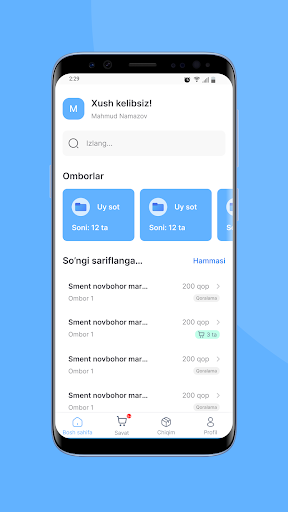Android application Uyqur Prorab screenshort