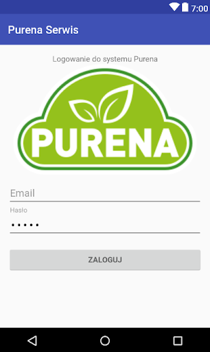 Android application Purena Service screenshort