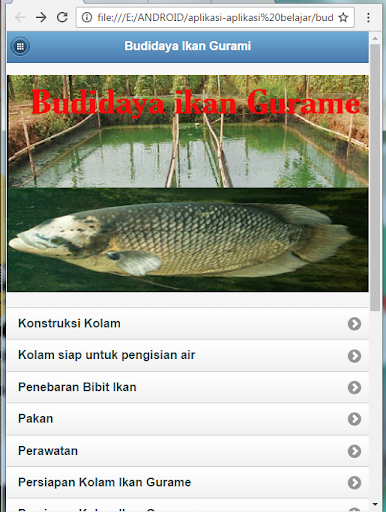 Aquaculture Gurame