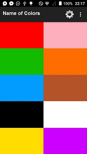 Android application Colors screenshort