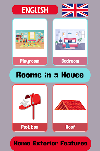 Android application House and Rooms Flashcards screenshort