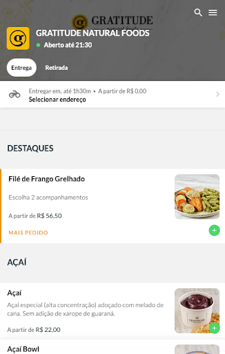 Android application Gratitude Natural Foods screenshort