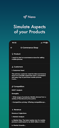 Nano - Business Simulation Screen 2