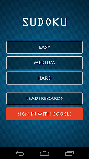 Android application Sudoku screenshort