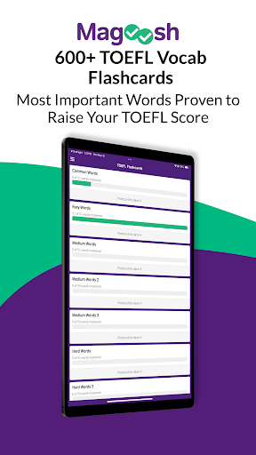 Screenshot of TOEFL Vocabulary Flashcards