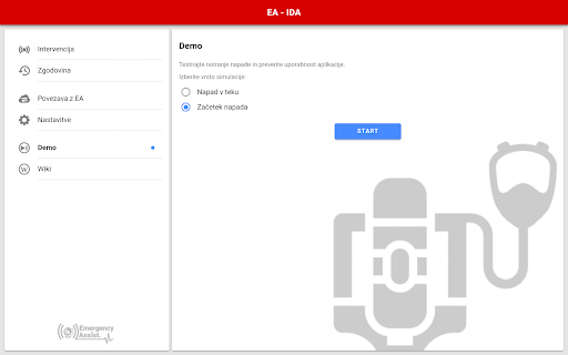 Android application EmergencyAssist IDA screenshort