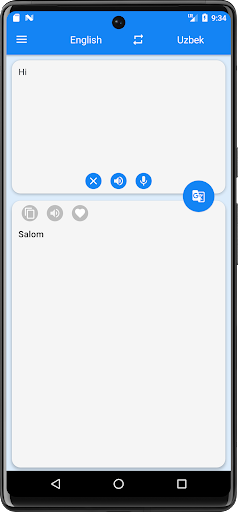 Uzbek-English Translator Screen 2