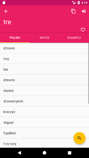 Norwegian Polish Dictionary Screen 2