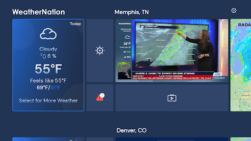 Android application WeatherNation screenshort