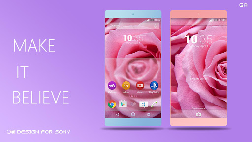 XPERIA ON | Pure Pink Theme Screen 2