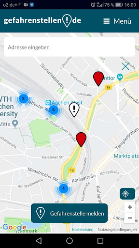 Gefahrenstellen auf Straßen Screen 2