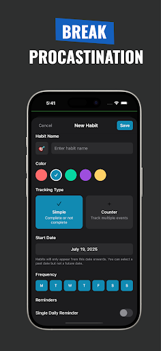 Daily goal tracker HabitShift