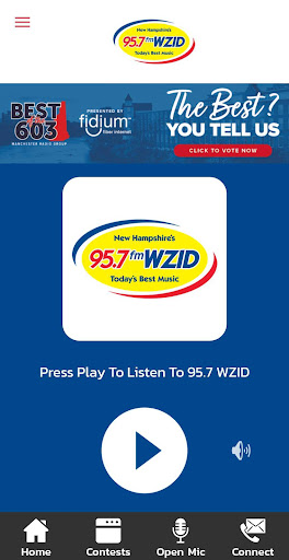 Android application 95.7 WZID screenshort