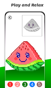 Watermelon Game Pixel Art