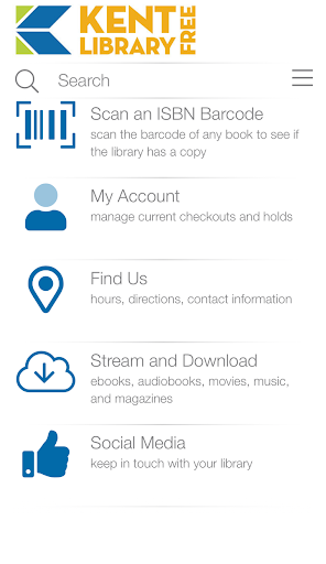 Android application Kent Free Library screenshort
