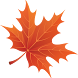 3D秋のカエデの葉