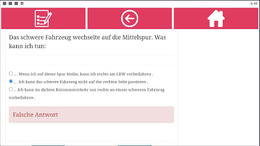 Führerscheinprüfung Schweiz Screenshot