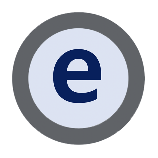 Magnifying glass with AI eyes logo