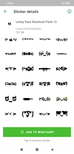 WASticker Lenny Face Stickers