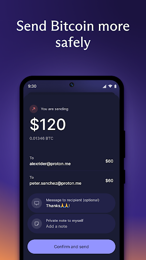 Screenshot of Proton Wallet: Secure Bitcoin