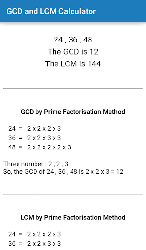 GCD and LCM Calculator + How t Screenshot 2 - AppWisp.com