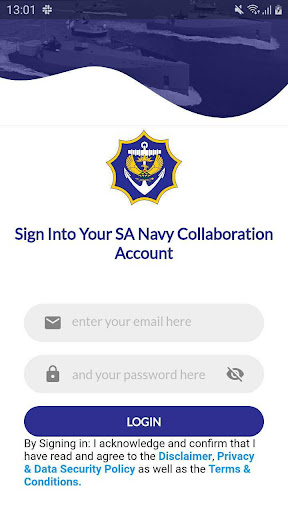 Android application SA Navy Collaboration screenshort